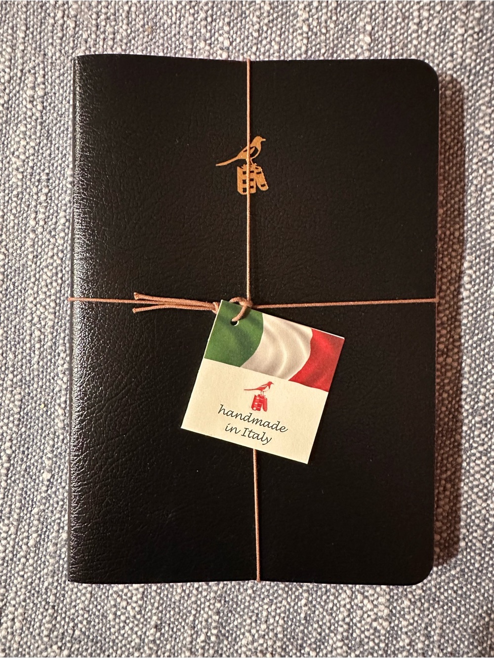 Bieffe Handmade in Italy Black set of 3 notebooks